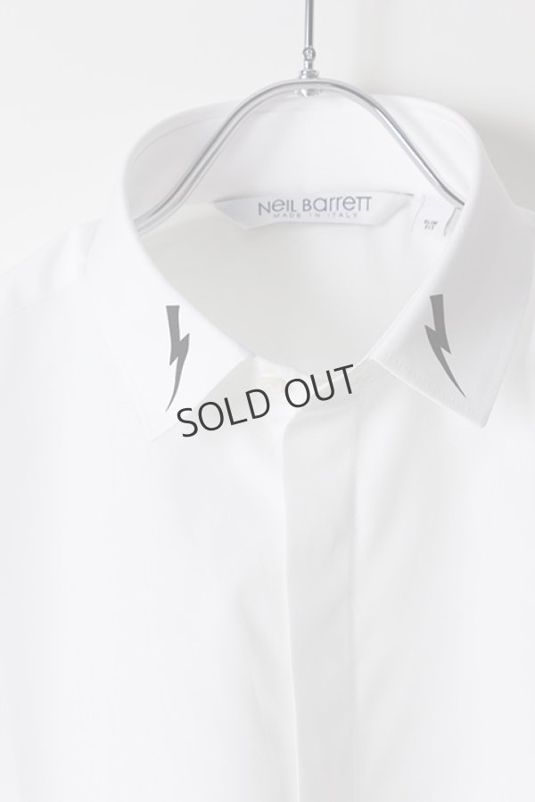 画像3: {SOLD}Neil Barrett ニールバレット THUNDERBOLT PRINTED COLLAR SHIRT{BCM999C-H012S-526-AHA} (3)