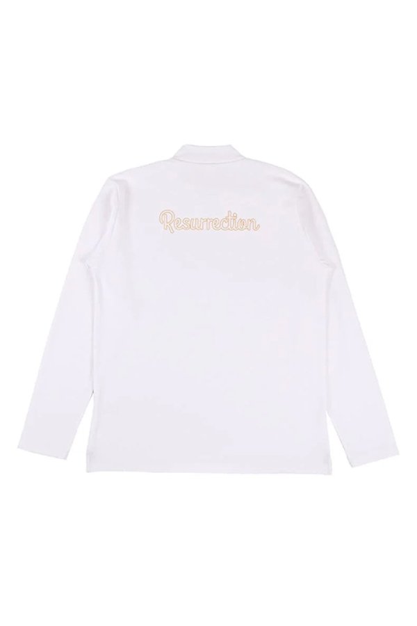 画像2: 【 30%OFF セール20,900円→14,630円】 レザレクション|Resurrection メンズ LSロゴハイネックシャツ{-BDS} (2)