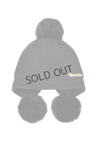【新品】レザレクション　ポンポンニットキャップ SOLD}レザレクション｜Resurrection トリプルポンポンニット