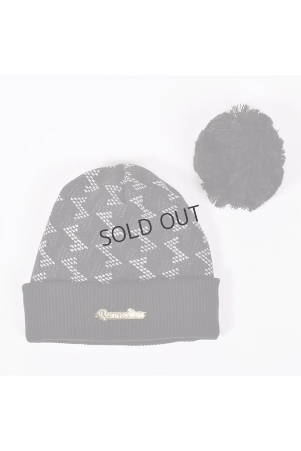 画像10: {SOLD}レザレクション|Resurrection GMポンポンニットキャップ{-BDA} (10)