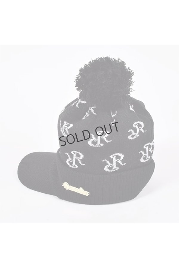 画像4: {SOLD}レザレクション|Resurrection RRロゴポンポンニットバイザーキャップ{-BDA} (4)