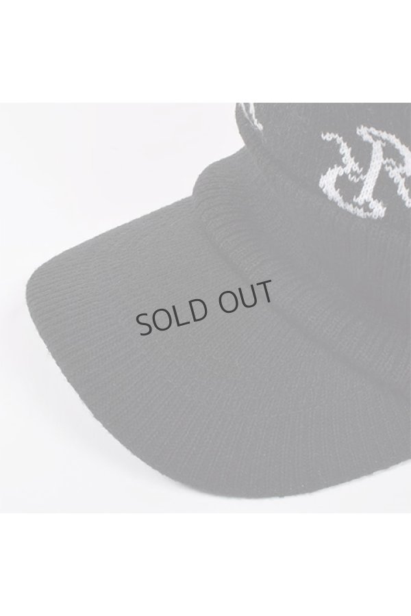 画像9: {SOLD}レザレクション|Resurrection RRロゴポンポンニットバイザーキャップ{-BDA} (9)