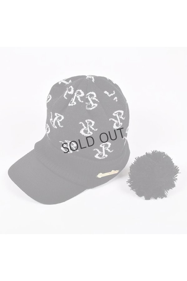 画像10: {SOLD}レザレクション|Resurrection RRロゴポンポンニットバイザーキャップ{-BDA} (10)