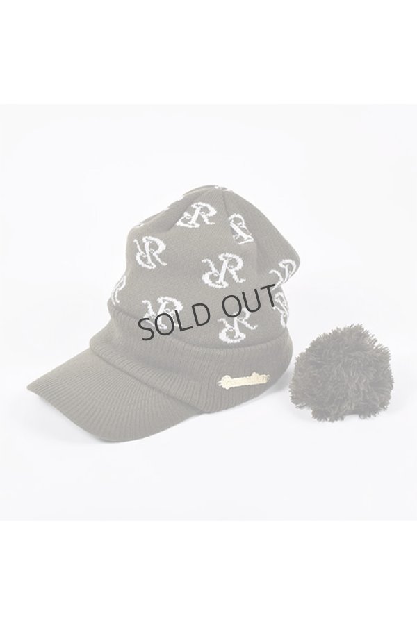 画像11: {SOLD}レザレクション|Resurrection RRロゴポンポンニットバイザーキャップ{-BDA} (11)