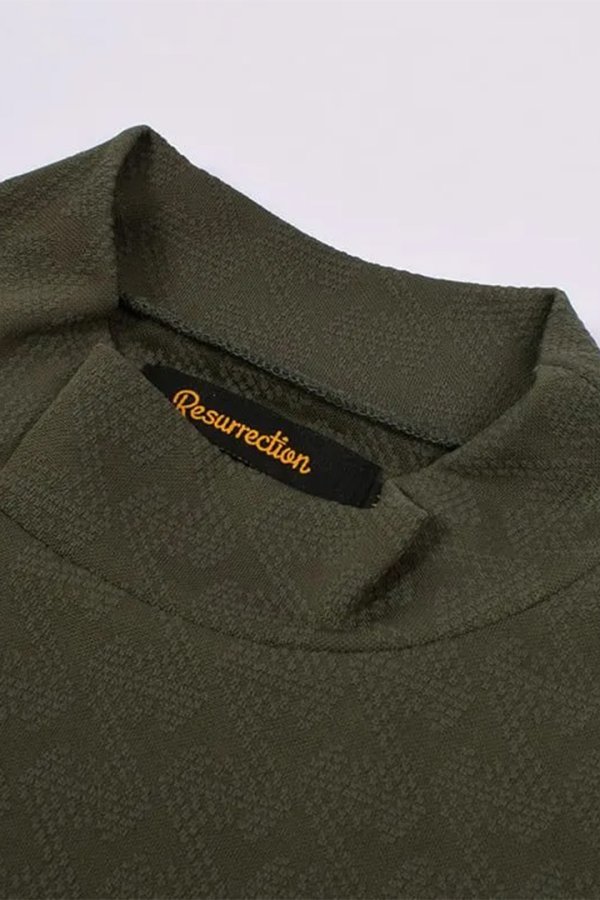 画像7: 【 30%OFF セール24,200円→16,940円】 レザレクション|Resurrection メンズ GMジャガードモックネック{-BES} (7)