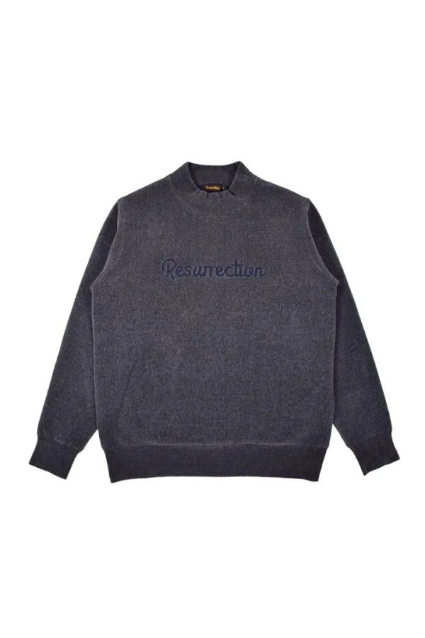 画像1: レザレクション｜Resurrection メンズ エアシャットモールヤーンハイネックニット{-BEA} (1)