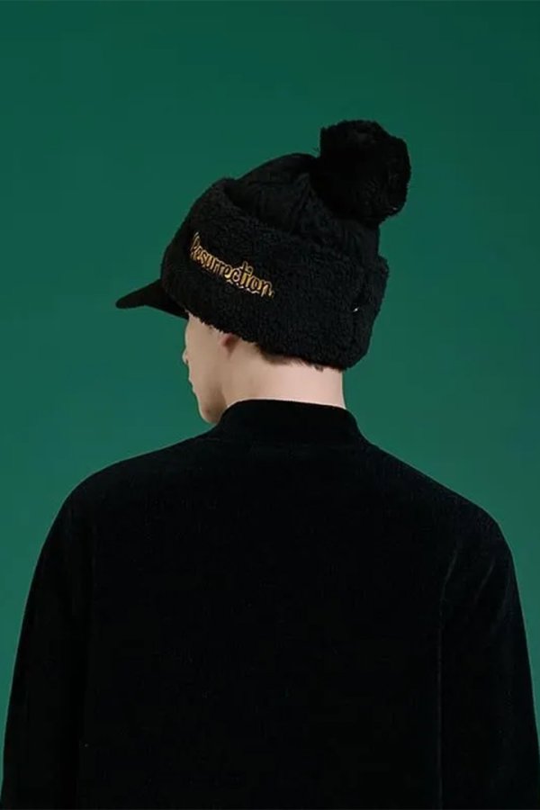 画像4: レザレクション｜Resurrection バイザーニットキャップ(ネックウォーマー付き){-BEA} (4)