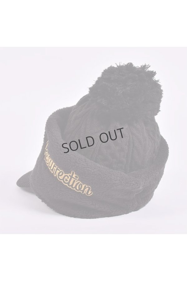 画像5: {SOLD}レザレクション｜Resurrection バイザーニットキャップ(ネックウォーマー付き){-BEA} (5)