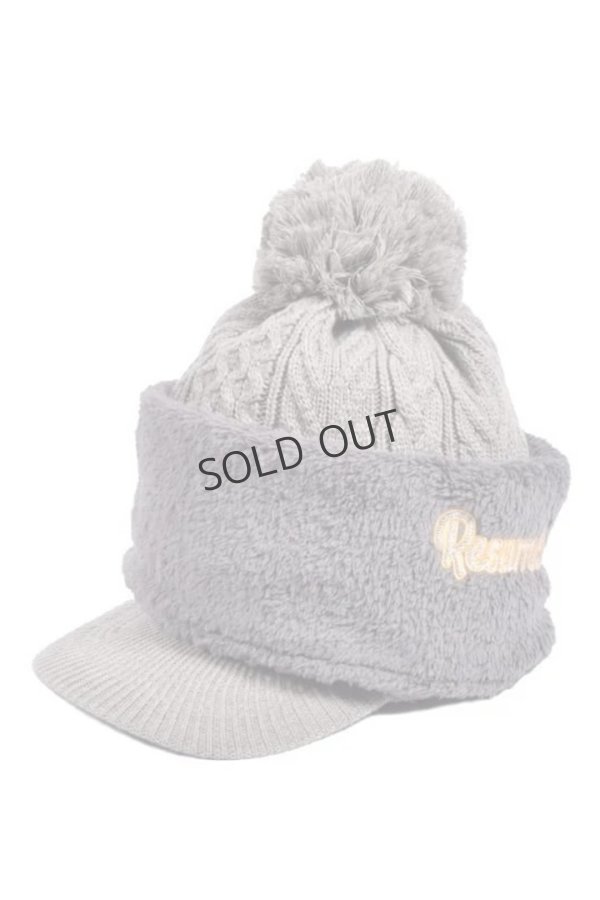 画像1: {SOLD}レザレクション｜Resurrection バイザーニットキャップ(ネックウォーマー付き){-BEA} (1)