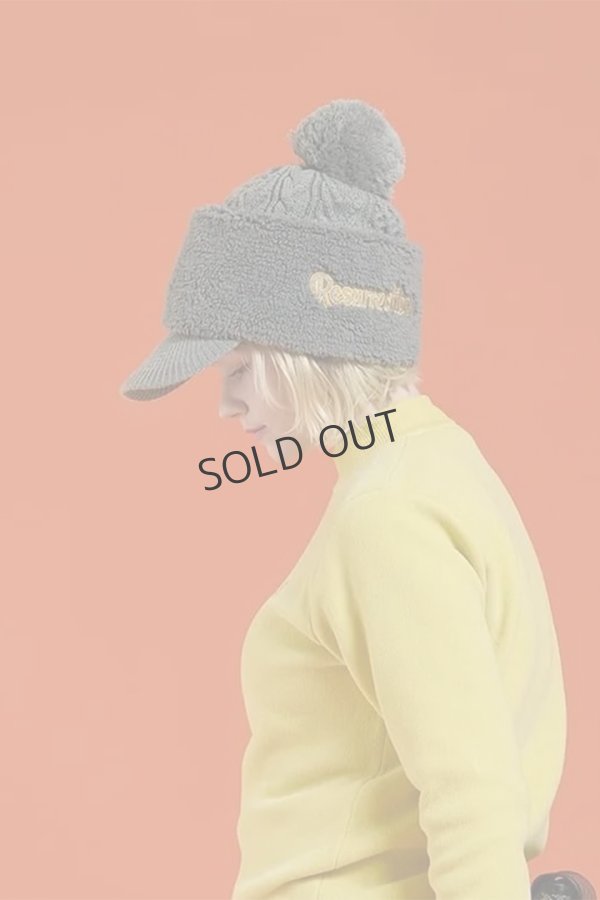 画像2: {SOLD}レザレクション｜Resurrection バイザーニットキャップ(ネックウォーマー付き){-BEA} (2)