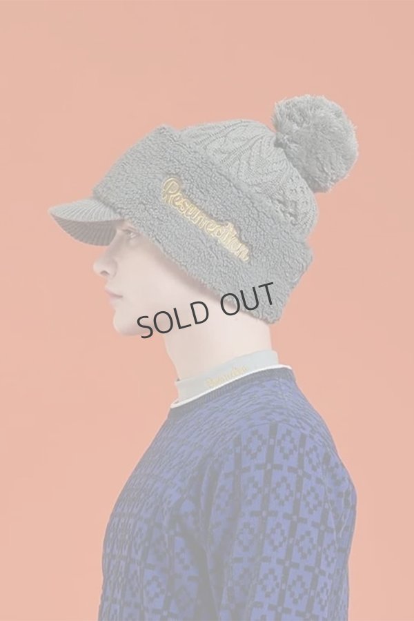 画像5: {SOLD}レザレクション｜Resurrection バイザーニットキャップ(ネックウォーマー付き){-BEA} (5)
