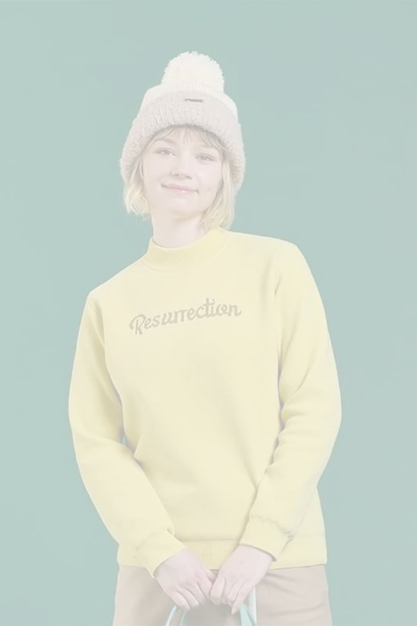 画像3: レザレクション｜Resurrection 2トーンポンポンニットキャップ{-BEA} (3)