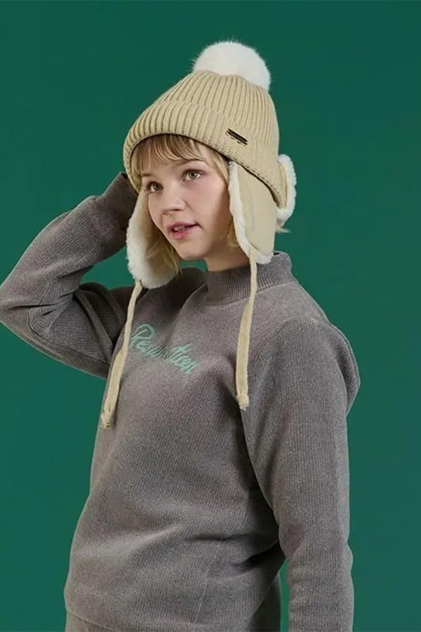 画像5: レザレクション｜Resurrection ファーイヤーニットキャップ{-BEA} (5)