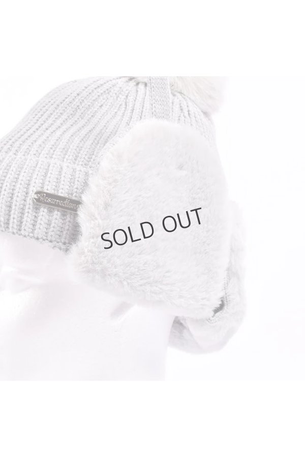 画像10: {SOLD}レザレクション｜Resurrection ファーイヤーニットキャップ{-BEA} (10)