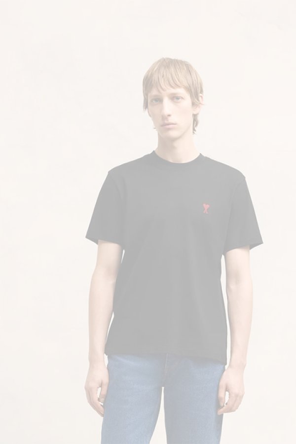 画像2:   AMI アミ Ami de Coeur Tシャツ {BFUTS035.724.001-BDA}  :BFUTS001724-NOIR  (2)