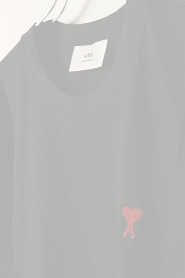 画像8:   AMI アミ Ami de Coeur Tシャツ {BFUTS035.724.001-BDA}  :BFUTS001724-NOIR  (8)