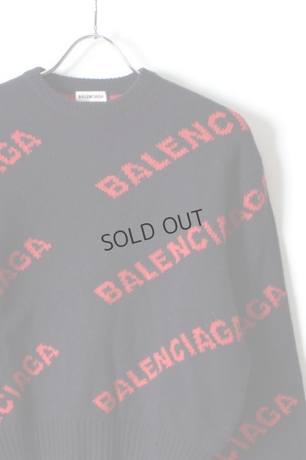 画像3: {SOLD}BALENCIAGA バレンシアガ ジャカードロゴクルーネック（レディース）{-AHA} (3)