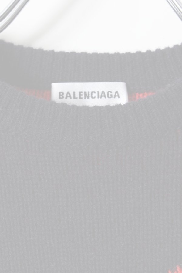 画像4:   BALENCIAGA バレンシアガ ジャカードロゴクルーネック（レディース）{-AHA} (4)