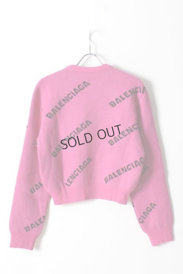 画像2: {SOLD}BALENCIAGA バレンシアガ ジャカードロゴクルーネック（レディース）{-AHA} (2)