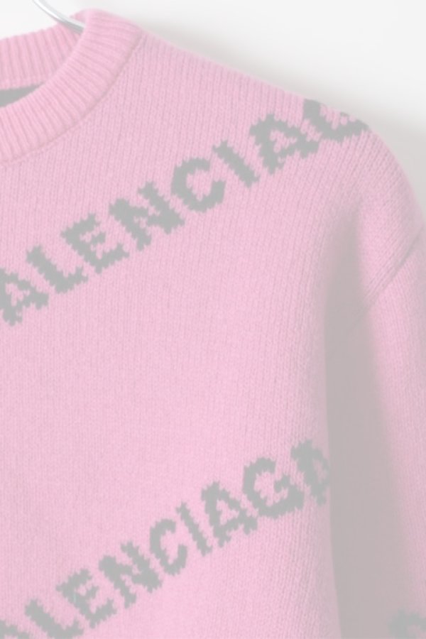 画像3:   BALENCIAGA バレンシアガ ジャカードロゴクルーネック（レディース）{-AHA} (3)