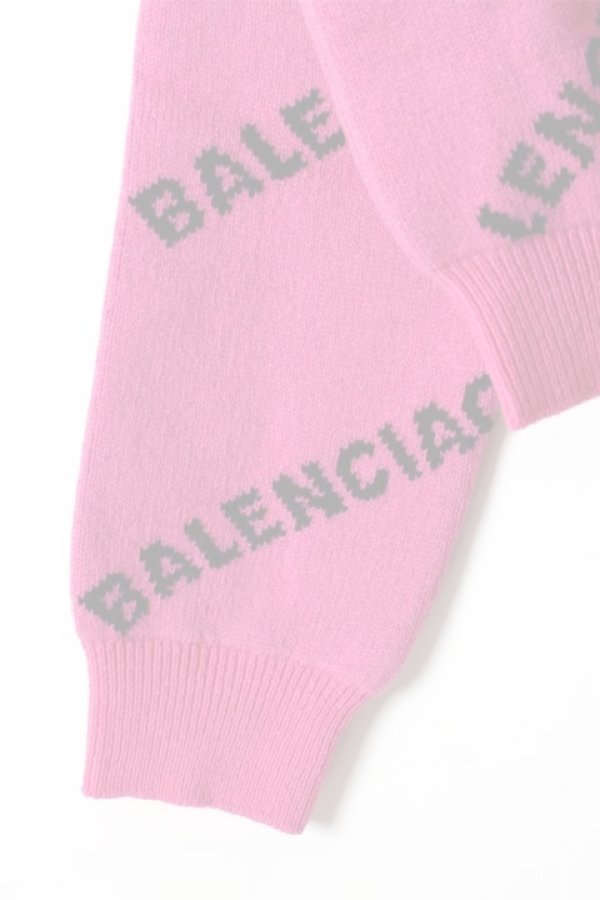 画像5:   BALENCIAGA バレンシアガ ジャカードロゴクルーネック（レディース）{-AHA} (5)