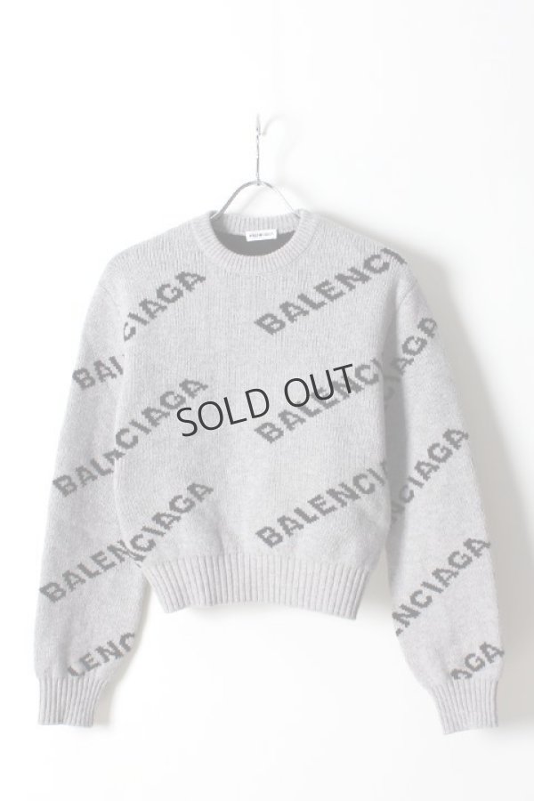 画像1: {SOLD}BALENCIAGA バレンシアガ ジャカードロゴクルーネック（レディース）{-AHA} (1)