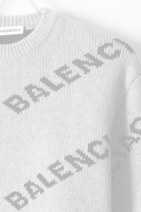 画像3:   BALENCIAGA バレンシアガ ジャカードロゴクルーネック（レディース）{-AHA} (3)