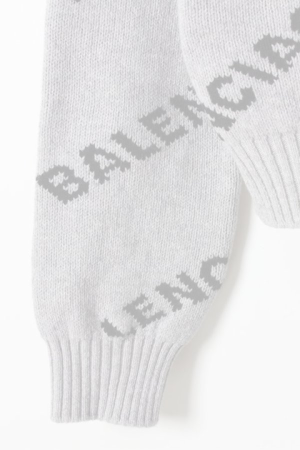 画像5:   BALENCIAGA バレンシアガ ジャカードロゴクルーネック（レディース）{-AHA} (5)