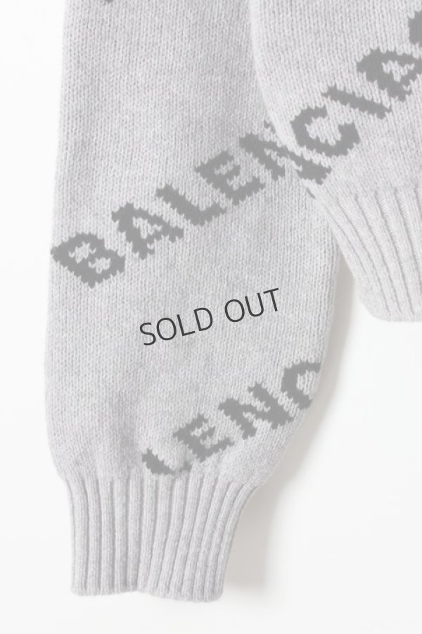 画像5: {SOLD}BALENCIAGA バレンシアガ ジャカードロゴクルーネック（レディース）{-AHA} (5)