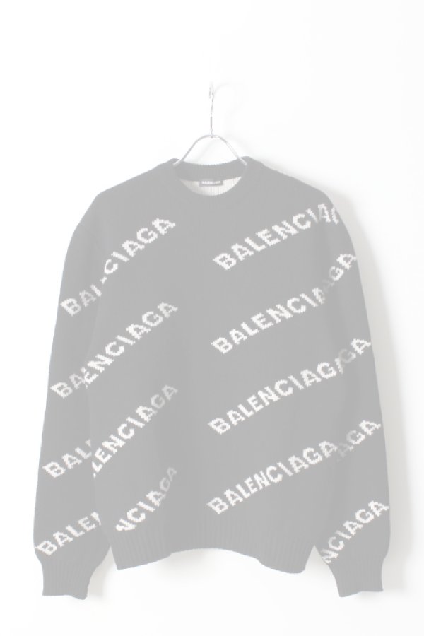 画像1:   BALENCIAGA バレンシアガ ジャカードロゴクルーネック{-AHA} (1)