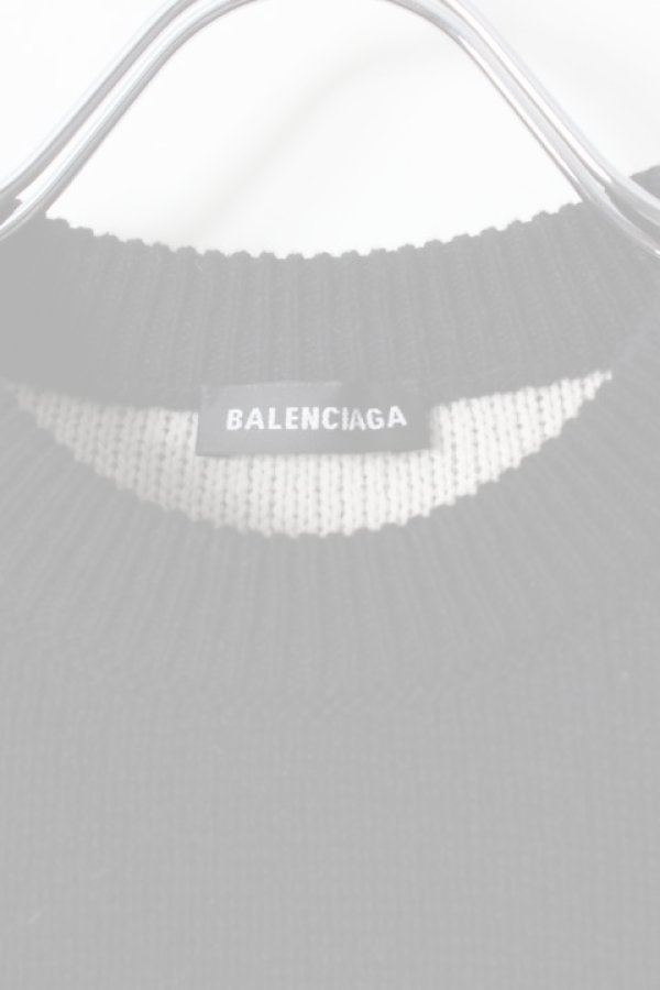画像4:   BALENCIAGA バレンシアガ ジャカードロゴクルーネック{-AHA} (4)