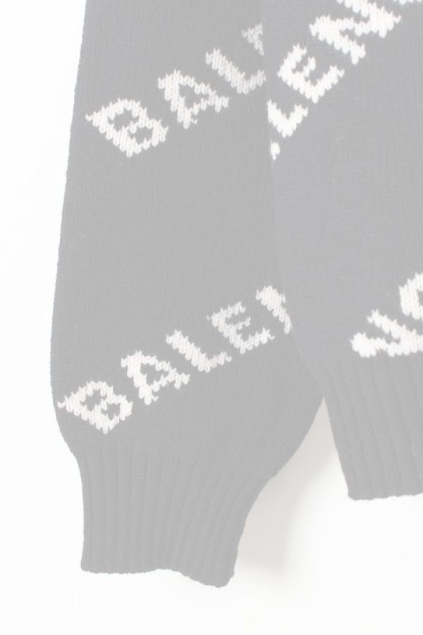 画像5:   BALENCIAGA バレンシアガ ジャカードロゴクルーネック{-AHA} (5)