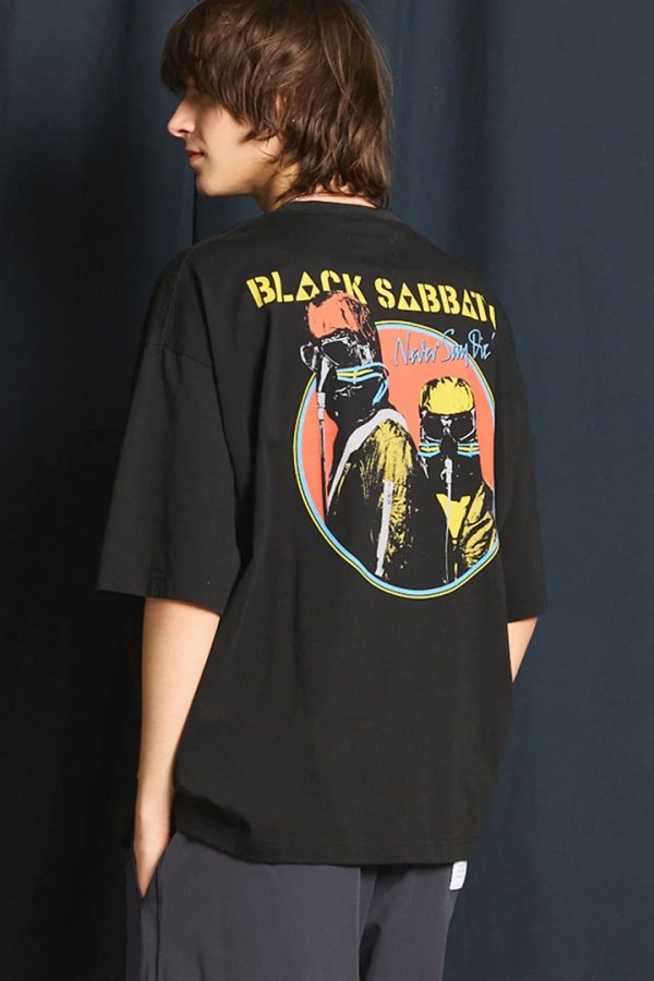 画像1: MA LABEL BY MAISON SPECIAL BLACK SABBATH Prime-Over Crew Neck T-Shirt #1{-BEA}{E-} (1)