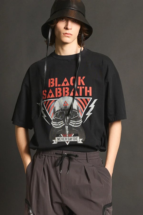 画像1: MA LABEL BY MAISON SPECIAL BLACK SABBATH Prime-Over Crew Neck T-Shirt #2{-BEA}{E-} (1)