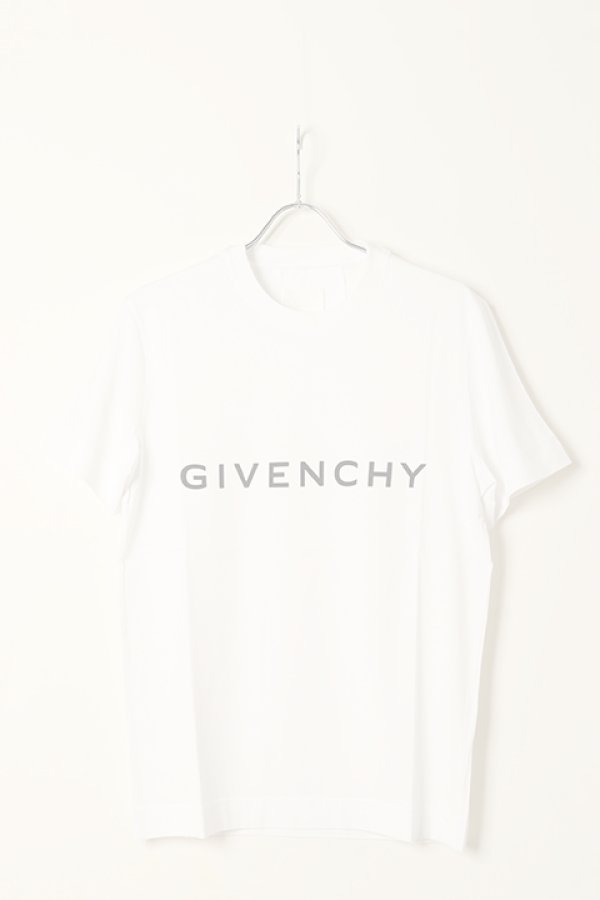 画像1:   GIVENCHY ジバンシィ ブランドロゴ スリムフィットTシャツ {-BCS}  :BM716G3YAC-WHT  (1)