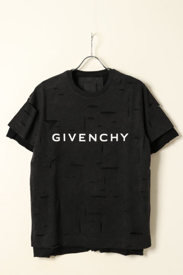 GIVENCHY ジバンシィ 2 LAYERS CLASSIC FIT HOLE T-SHIRT{-BCS} - underbar