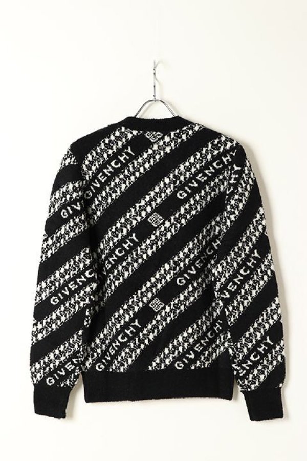 画像5: 【 30%OFF セール138,600円→97,020円】 GIVENCHY ジバンシィ GIVENCHY ジャカード チェーンセーター{BM90EE4Y6Q-BLACK/WHITE-BJA} (5)