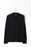 画像1: Neil Barrett ニールバレット DEEP V-NECK 16GG SWEATER{BMA1081-N618-01-BJS} (1)