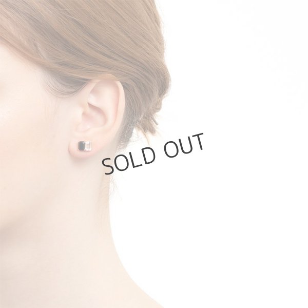 画像5: {SOLD}Hirotaka ヒロタカ Bird Of Paradise Stud Pierce with Onyx & White Topaz{-BJA} (5)
