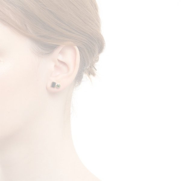 画像5:   Hirotaka ヒロタカ Bird Of Paradise Stud Pierce with Onyx & Chrome Diopside{-BJA} (5)