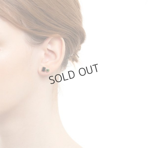 画像5: {SOLD}Hirotaka ヒロタカ Bird Of Paradise Stud Pierce with Onyx & Chrome Diopside{-BJA} (5)