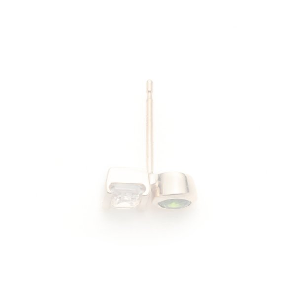 画像4:   Hirotaka ヒロタカ Bird Of Paradise Stud Pierce with White Topaz & Chrome Diopsid{-BJA} (4)