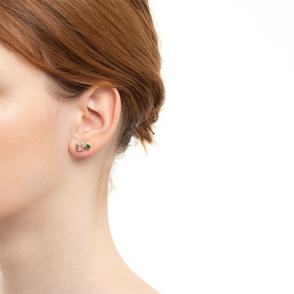 画像5: 【 20%OFF セール56,100円→44,880円】 Hirotaka ヒロタカ Bird Of Paradise Stud Pierce with White Topaz & Chrome Diopsid{-BJA} (5)