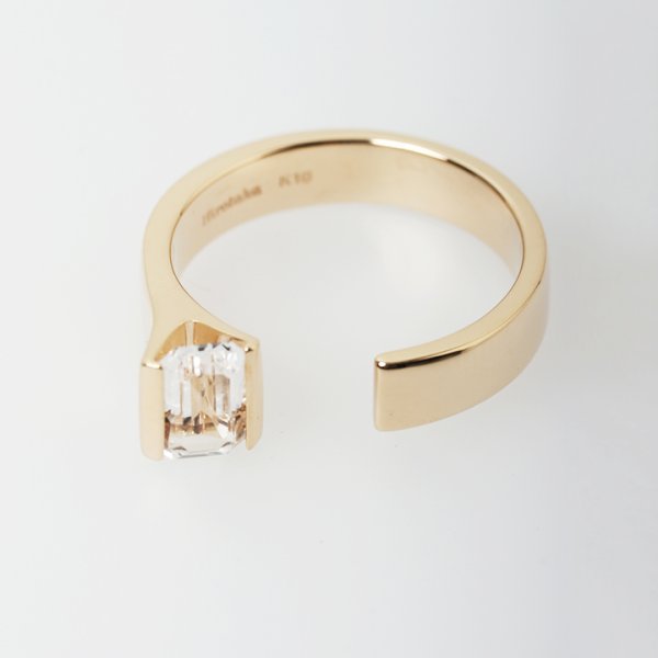 画像4: 【 20%OFF セール99,000円→79,200円】 Hirotaka ヒロタカ Bird of paradise Stone Cuff Ring{-BAS} (4)