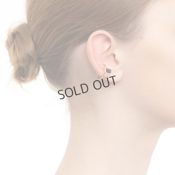 画像2: {SOLD}Hirotaka ヒロタカ Bird Of Paradise Ear Cuff with Onyx & White Topaz{-BJA} (2)