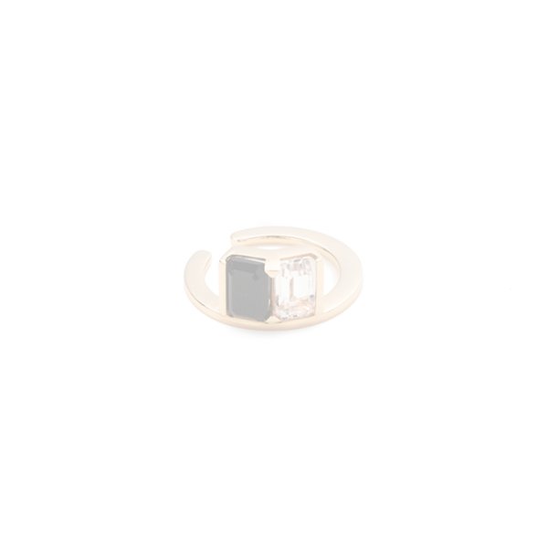 画像3:   Hirotaka ヒロタカ Bird Of Paradise Ear Cuff with Onyx & White Topaz{-BJA} (3)