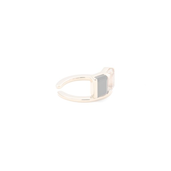 画像4:   Hirotaka ヒロタカ Bird Of Paradise Ear Cuff with Onyx & White Topaz{-BJA} (4)