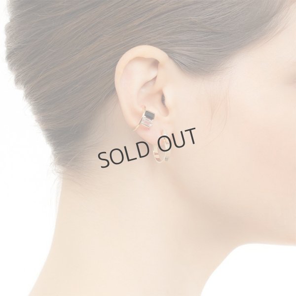 画像5: {SOLD}Hirotaka ヒロタカ Bird Of Paradise Ear Cuff with Onyx & White Topaz{-BJA} (5)