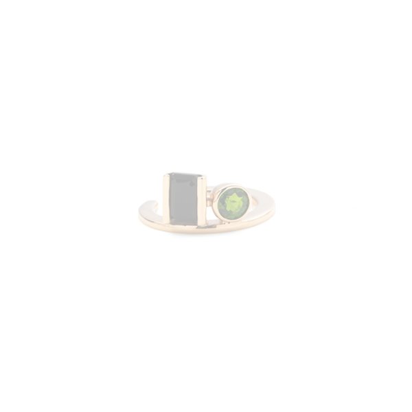 画像3:   Hirotaka ヒロタカ Bird Of Paradise Ear Cuff with Onyx & Chrom Diopside{-BJA} (3)