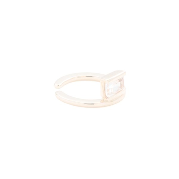 画像4:  {SOLD} Hirotaka ヒロタカ Bird Of Paradise Ear Cuff with White Topaz{-BJA} (4)